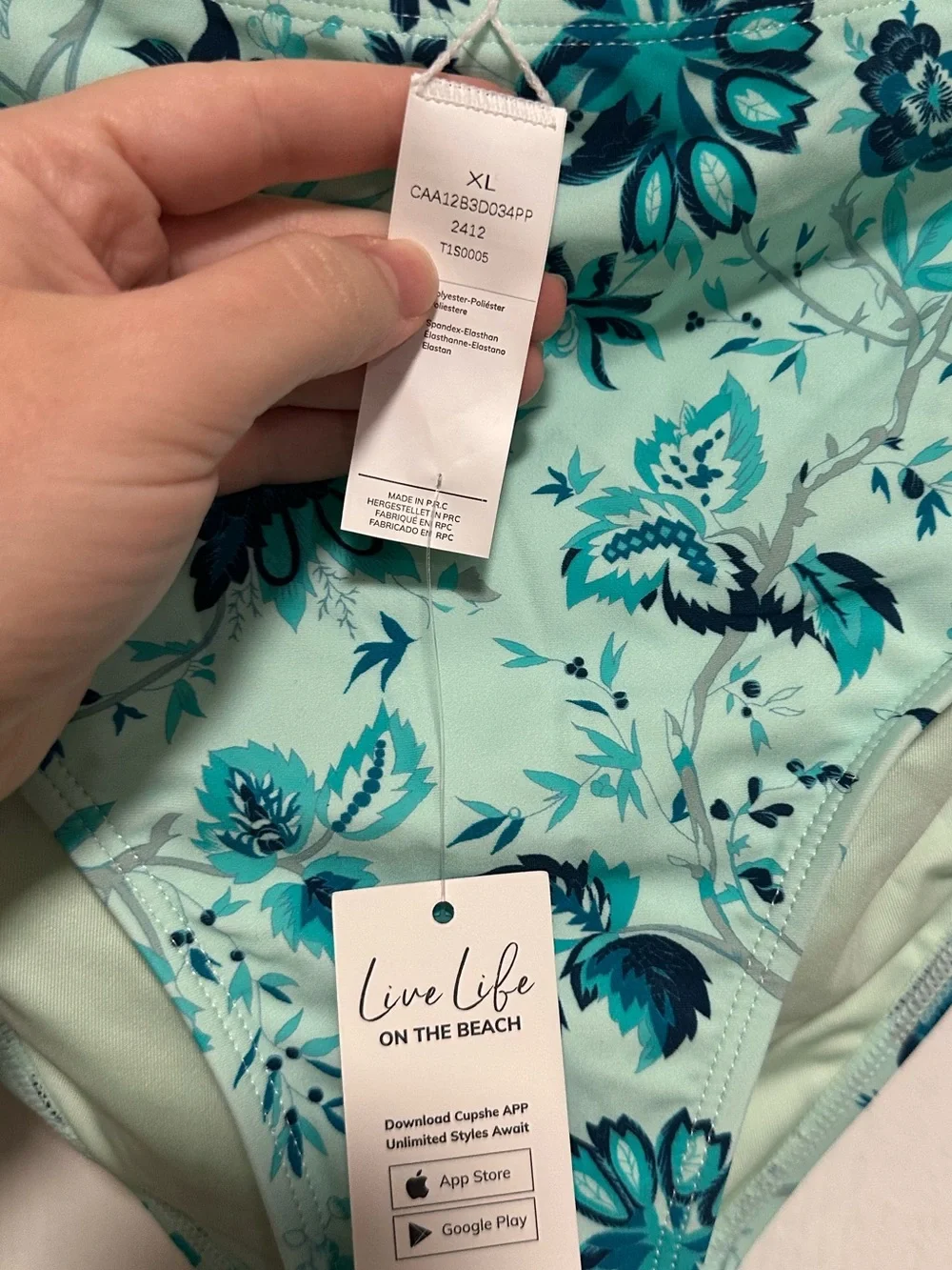 NWT Cupshe Earthly Aruba Flower Bikini Set